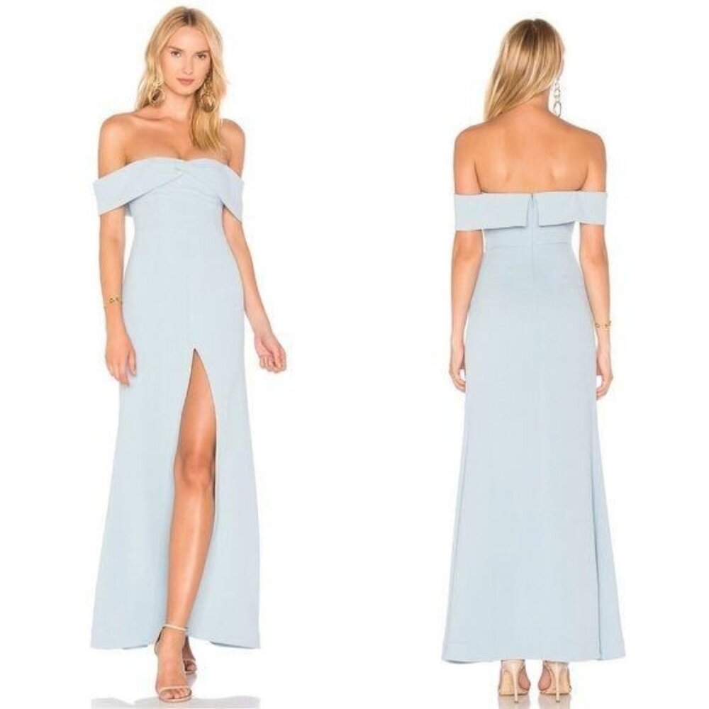 Lovers + Friends Light Blue Off-Shoulder Dress